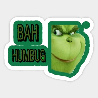 GRINCH SAYS BAH HUMBUG Sticker